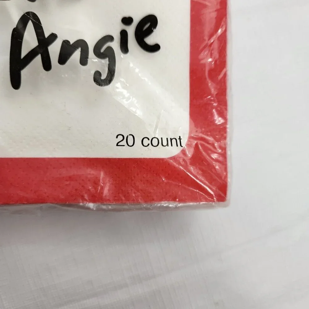 Hello My Name Is Napkins Party Notes 20 Count Red White